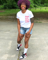 'dope soul, dope soles' t-shirt (red)